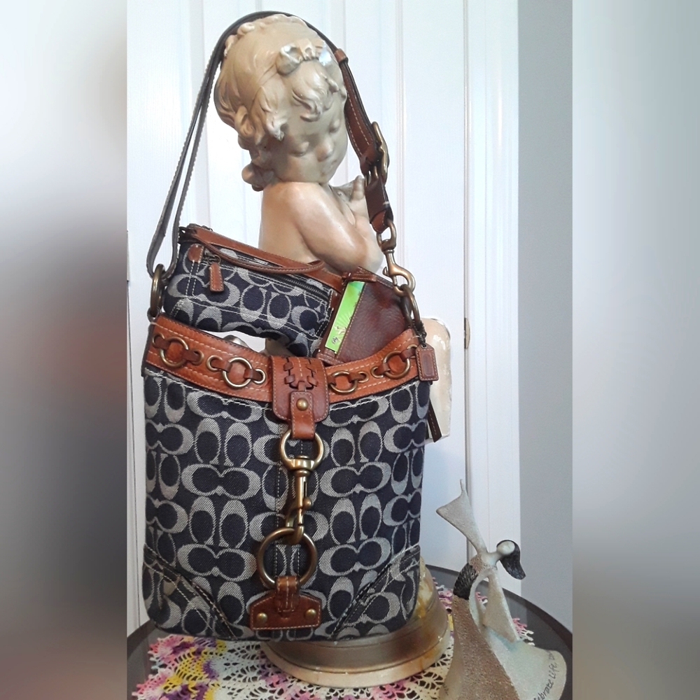 Coach VINTAGE Limited Edition Denim and Leather Bag